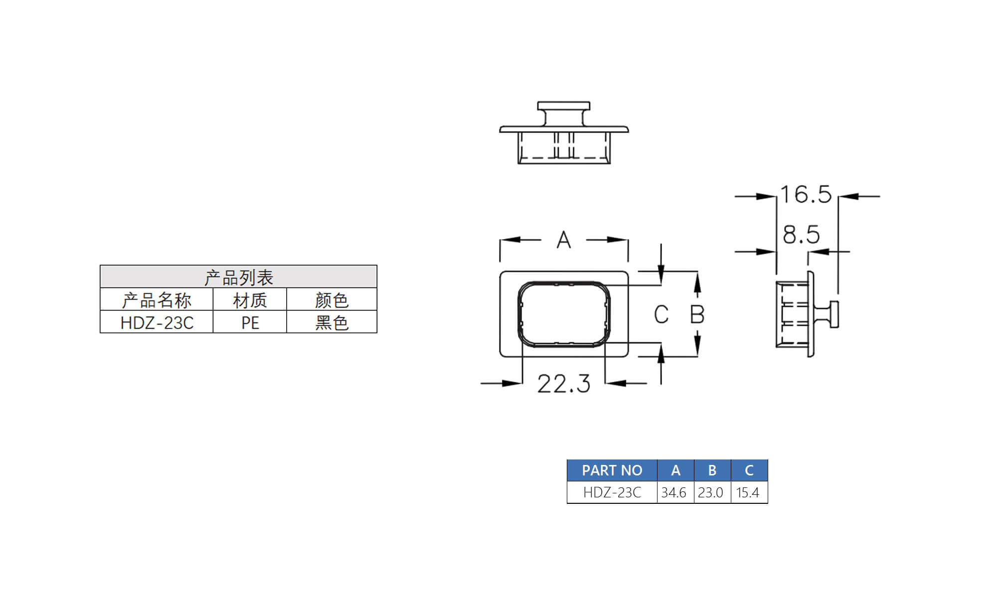 插头盖 HDZ-23C